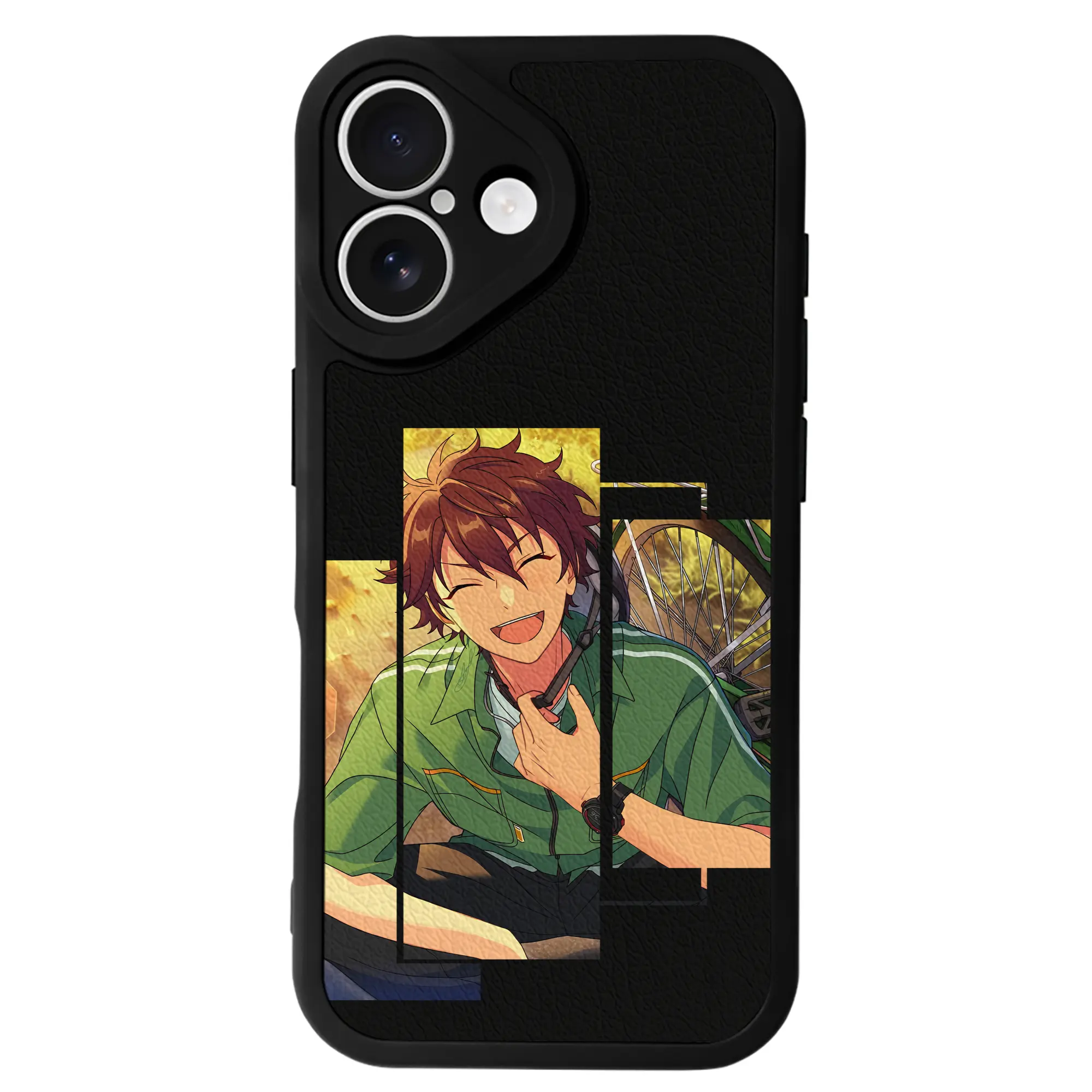 あんさん ぶる グッズ 流星隊 守沢千秋 - IPhone 16シリーズ対応 ・ シリコンスマホケース ・ レザー調 ・ 高精度フィット ・ 耐衝撃 ・ ワイヤレス充電対応 ・ 精密カット